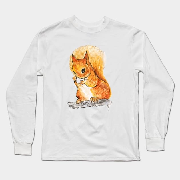 Squirrel Nutkin Peter Rabbit  Beatrix Potter Long Sleeve T-Shirt by colorandcolor